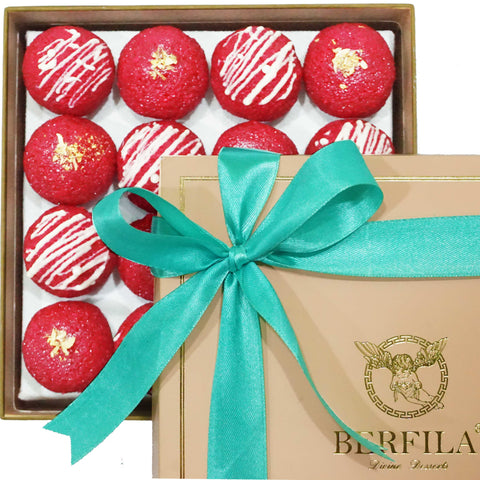 Sweets Gift Box - 16 piece motichoor laddoo (Raspberry)