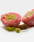 Rose coconut (pista filled) laddoo bon bon